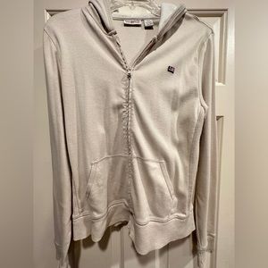 Ralph Lauren Polo Jeans Women’s White Front Zip-Up Hoodie Jacket-size L